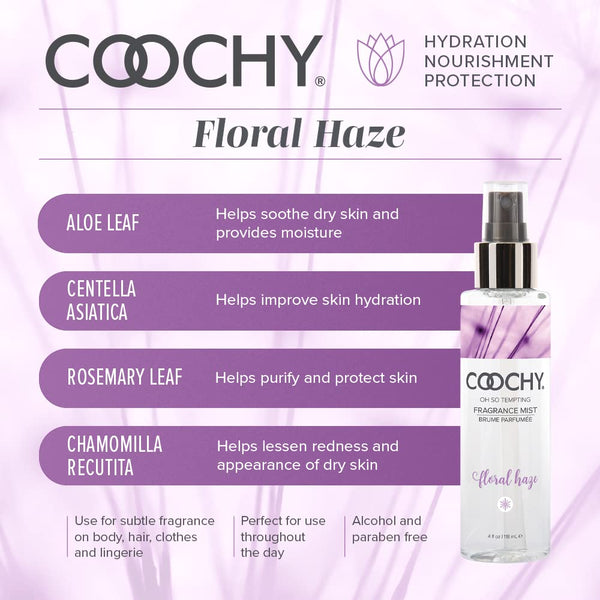 Classic Brands COOCHY Oh So Tempting Floral Haze Fragrance Mist - 118ml - Extreme Toyz Singapore - https://extremetoyz.com.sg - Sex Toys and Lingerie Online Store - Bondage Gear / Vibrators / Electrosex Toys / Wireless Remote Control Vibes / Sexy Lingerie and Role Play / BDSM / Dungeon Furnitures / Dildos and Strap Ons &nbsp;/ Anal and Prostate Massagers / Anal Douche and Cleaning Aide / Delay Sprays and Gels / Lubricants and more...