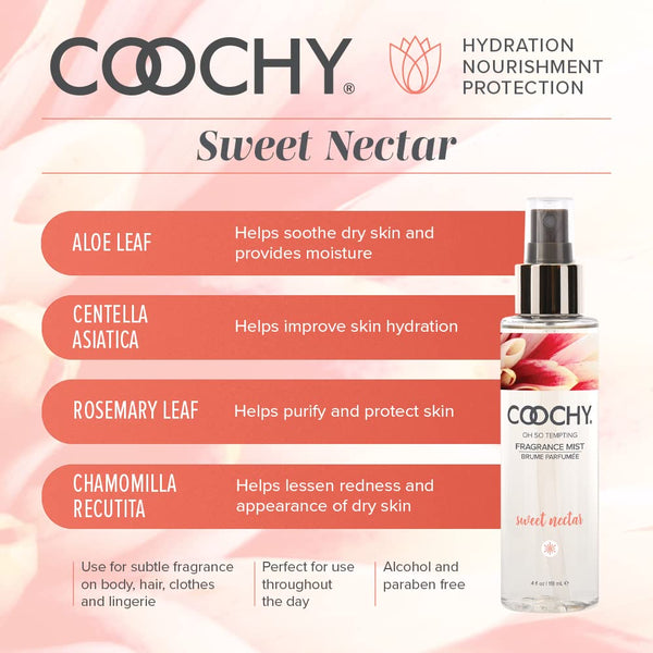 Classic Brands COOCHY Oh So Tempting Sweet Nectar Fragrance Mist - 118ml - Extreme Toyz Singapore - https://extremetoyz.com.sg - Sex Toys and Lingerie Online Store - Bondage Gear / Vibrators / Electrosex Toys / Wireless Remote Control Vibes / Sexy Lingerie and Role Play / BDSM / Dungeon Furnitures / Dildos and Strap Ons &nbsp;/ Anal and Prostate Massagers / Anal Douche and Cleaning Aide / Delay Sprays and Gels / Lubricants and more...