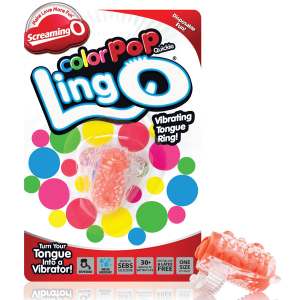 ColorPop Quickie LingO Vibrating Tongue Ring - Orange