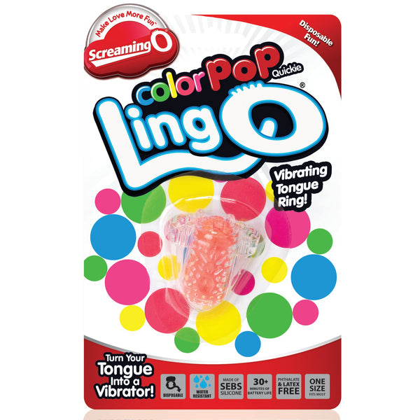 ColorPop Quickie LingO Vibrating Tongue Ring - Orange