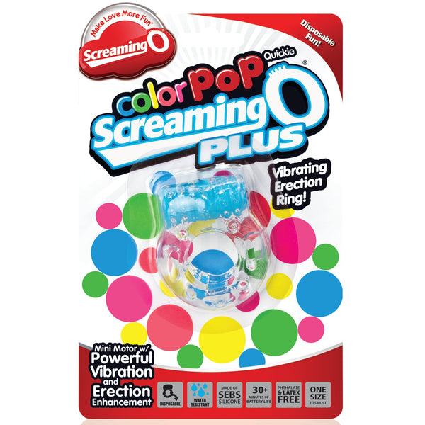 ColorPop Quickie Plus Vibration Erection Ring - Blue