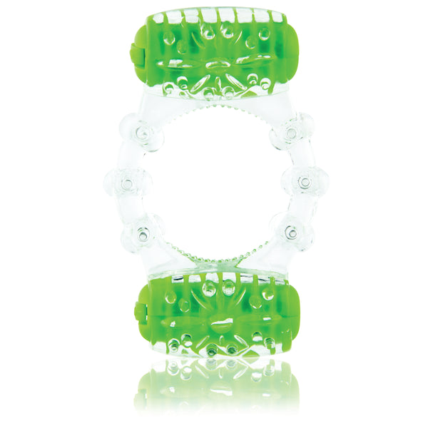 ColorPop Quickie Two-O Double Pleasure Cock Ring - Green
