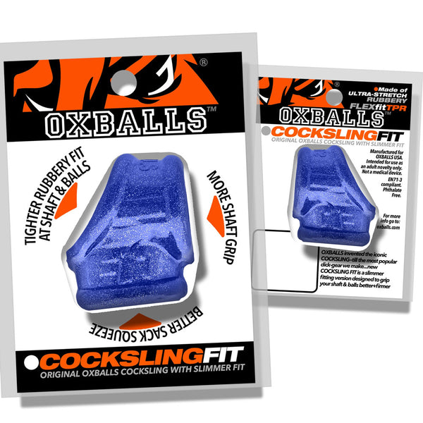 COCKSLING FIT flexTPR™ Ballstretching Slimmer Cocksling - Blue Fire