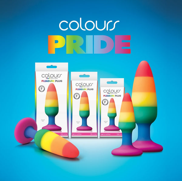 NS Novelties Colours Pride Edition Pleasure Plug - Medium - Extreme Toyz Singapore - https://extremetoyz.com.sg - Sex Toys and Lingerie Online Store