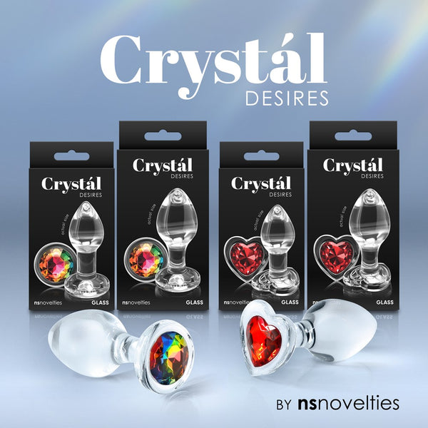 NS Novelties Crystal Desires Glass Heart Butt Plug - Medium - Extreme Toyz Singapore - https://extremetoyz.com.sg - Sex Toys and Lingerie Online Store - Bondage Gear / Vibrators / Electrosex Toys / Wireless Remote Control Vibes / Sexy Lingerie and Role Play / BDSM / Dungeon Furnitures / Dildos and Strap Ons / Anal and Prostate Massagers / Anal Douche and Cleaning Aide / Delay Sprays and Gels / Lubricants and more...
