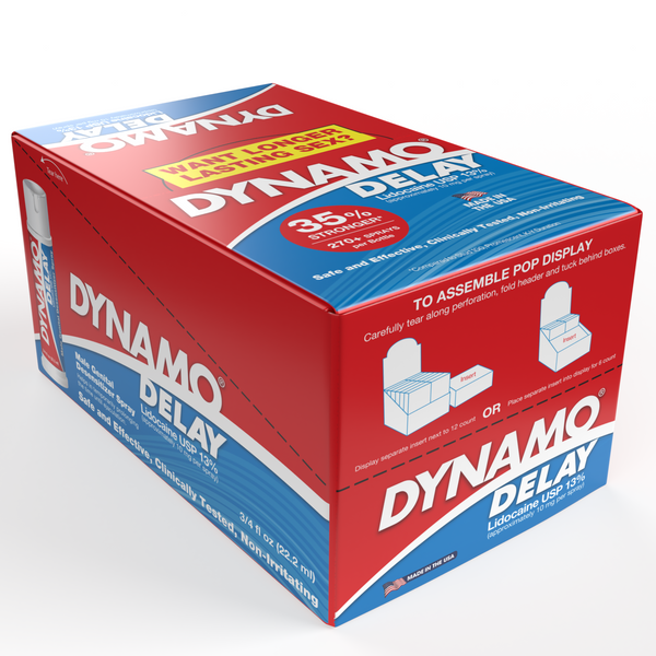 Dynamo Delay Male Genital Desensitizer 22.2ml Spray - 12 Pack