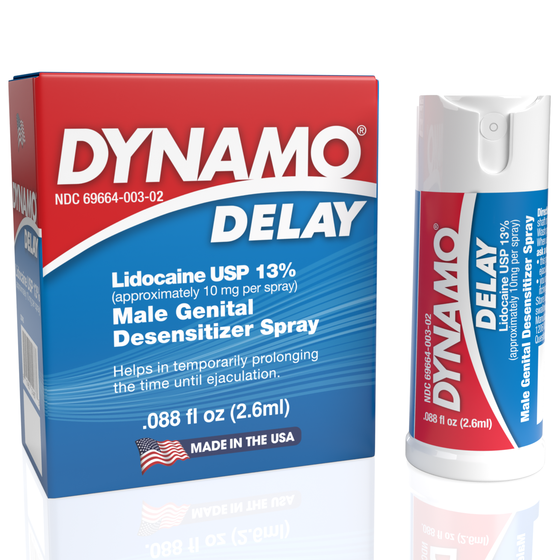 Dynamo Delay to Go Male Genital Desensitizer Spray - 2.6ml