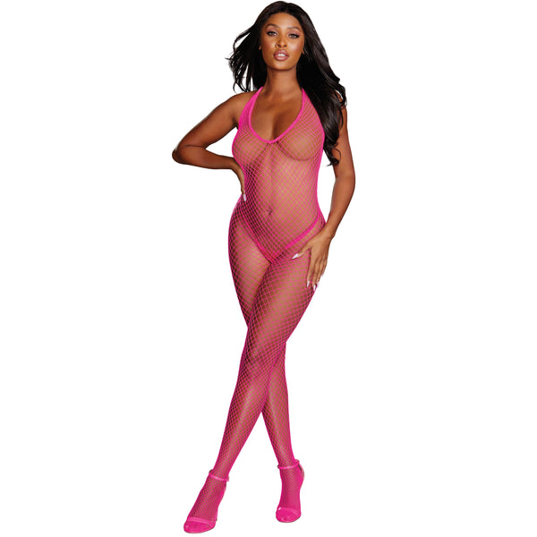 Diamond Net Crotchless Bodystocking