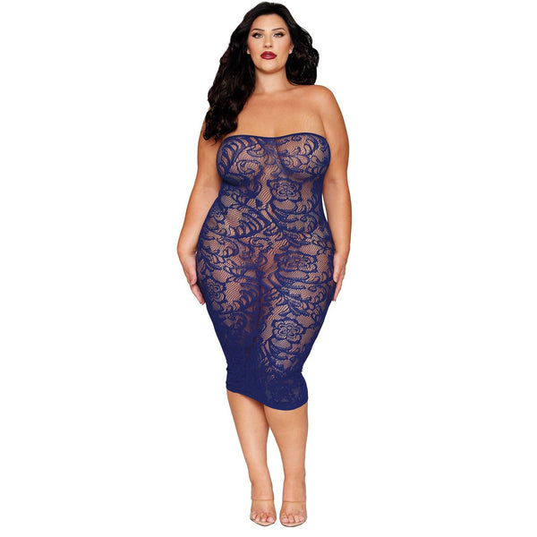 Plus Size Eclipse Bodystocking Gown & Shrug