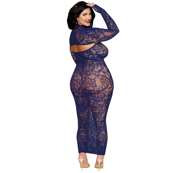 Plus Size Eclipse Bodystocking Gown & Shrug