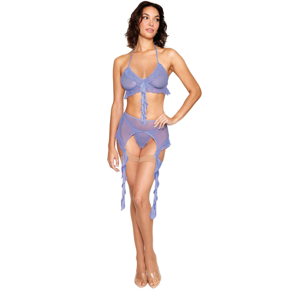 Bralette with Garter Belt and G-String