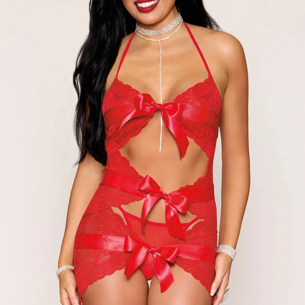 Ribbon Bow Garter Chemise