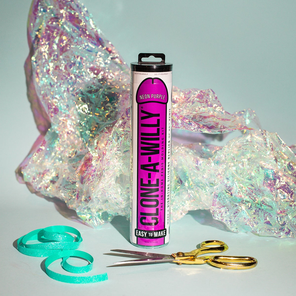 DIY Homemade Vibrating Dildo Clone Kit - Neon Purple