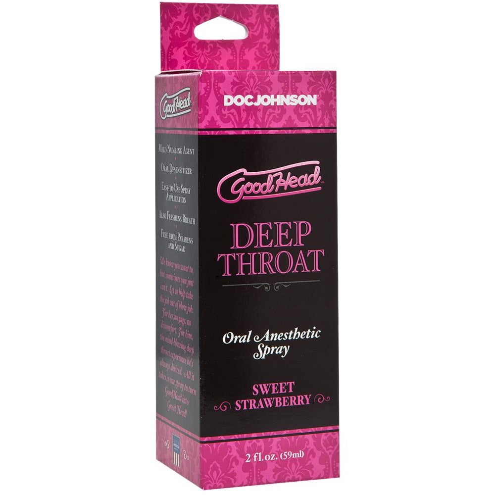 GoodHead Deep Throat Sweet Strawberry Oral Anesthetic Spray 2 oz.