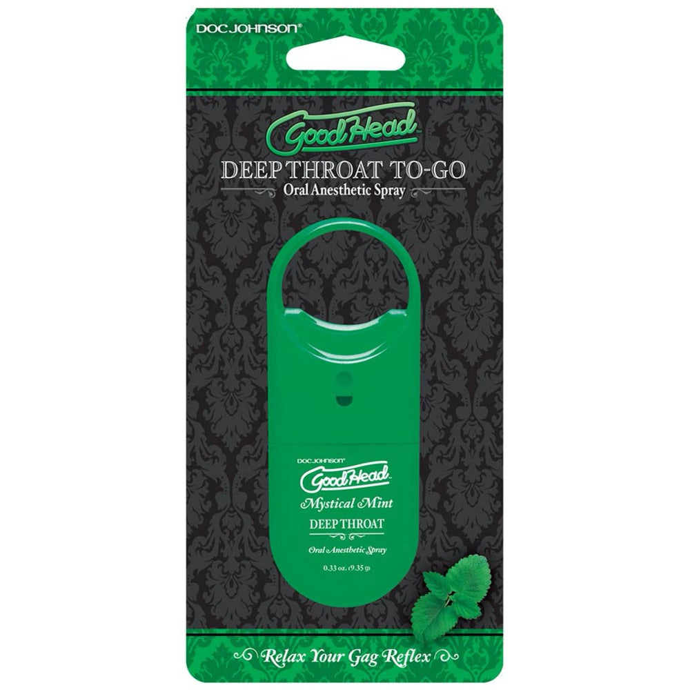 Doc Johnson GoodHead To-Go Deep Throat Mystical Mint Oral Anesthetic Spray - Extreme Toyz Singapore - https://extremetoyz.com.sg - Sex Toys and Lingerie Online Store - Bondage Gear / Vibrators / Electrosex Toys / Wireless Remote Control Vibes / Sexy Lingerie and Role Play / BDSM / Dungeon Furnitures / Dildos and Strap Ons &nbsp;/ Anal and Prostate Massagers / Anal Douche and Cleaning Aide / Delay Sprays and Gels / Lubricants and more...