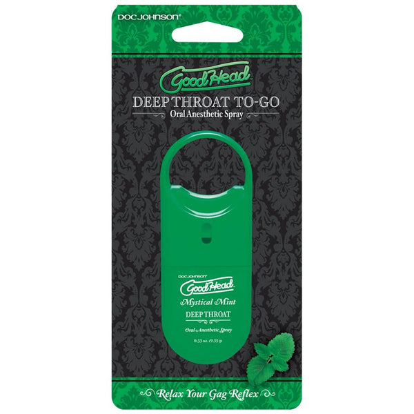 Doc Johnson GoodHead To-Go Deep Throat Mystical Mint Oral Anesthetic Spray - Extreme Toyz Singapore - https://extremetoyz.com.sg - Sex Toys and Lingerie Online Store - Bondage Gear / Vibrators / Electrosex Toys / Wireless Remote Control Vibes / Sexy Lingerie and Role Play / BDSM / Dungeon Furnitures / Dildos and Strap Ons &nbsp;/ Anal and Prostate Massagers / Anal Douche and Cleaning Aide / Delay Sprays and Gels / Lubricants and more...