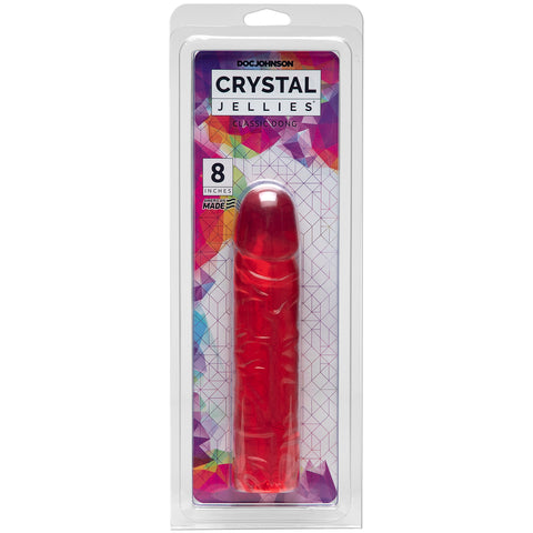 Doc Johnson Crystal Jellies 8" Classic Dong - Pink - Extreme Toyz Singapore - https://extremetoyz.com.sg - Sex Toys and Lingerie Online Store - Bondage Gear / Vibrators / Electrosex Toys / Wireless Remote Control Vibes / Sexy Lingerie and Role Play / BDSM / Dungeon Furnitures / Dildos and Strap Ons &nbsp;/ Anal and Prostate Massagers / Anal Douche and Cleaning Aide / Delay Sprays and Gels / Lubricants and more...