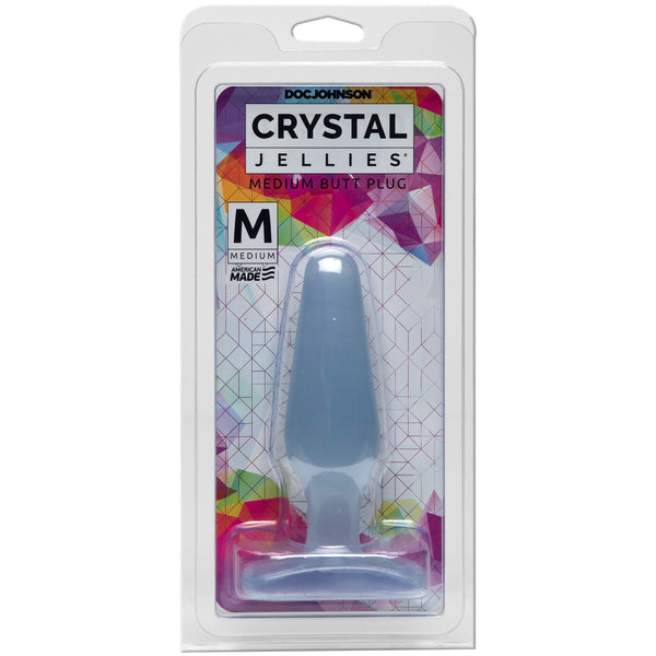 Doc Johnson Crystal Jellies Medium Butt Plug - Clear - Extreme Toyz Singapore - https://extremetoyz.com.sg - Sex Toys and Lingerie Online Store - Bondage Gear / Vibrators / Electrosex Toys / Wireless Remote Control Vibes / Sexy Lingerie and Role Play / BDSM / Dungeon Furnitures / Dildos and Strap Ons &nbsp;/ Anal and Prostate Massagers / Anal Douche and Cleaning Aide / Delay Sprays and Gels / Lubricants and more...