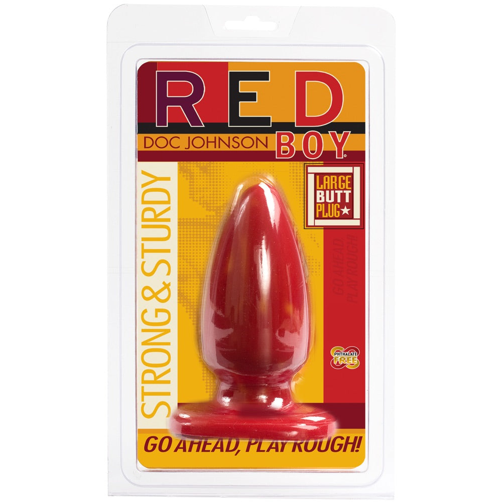 Doc Johnson Red Boy Butt Plug - Large - Extreme Toyz Singapore - https://extremetoyz.com.sg - Sex Toys and Lingerie Online Store - Bondage Gear / Vibrators / Electrosex Toys / Wireless Remote Control Vibes / Sexy Lingerie and Role Play / BDSM / Dungeon Furnitures / Dildos and Strap Ons &nbsp;/ Anal and Prostate Massagers / Anal Douche and Cleaning Aide / Delay Sprays and Gels / Lubricants and more...