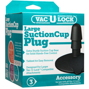 Doc Johnson Vac-U-Lock Large Black Suction Cup Plug - Extreme Toyz Singapore - https://extremetoyz.com.sg - Sex Toys and Lingerie Online Store - Bondage Gear / Vibrators / Electrosex Toys / Wireless Remote Control Vibes / Sexy Lingerie and Role Play / BDSM / Dungeon Furnitures / Dildos and Strap Ons &nbsp;/ Anal and Prostate Massagers / Anal Douche and Cleaning Aide / Delay Sprays and Gels / Lubricants and more...