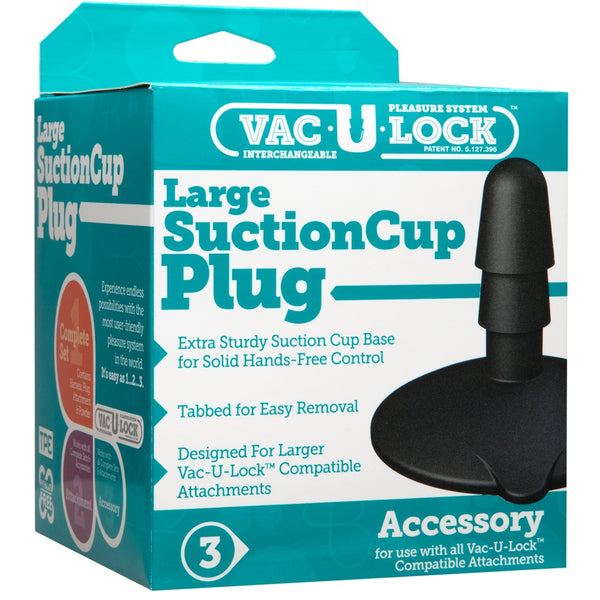 Doc Johnson Vac-U-Lock Large Black Suction Cup Plug - Extreme Toyz Singapore - https://extremetoyz.com.sg - Sex Toys and Lingerie Online Store - Bondage Gear / Vibrators / Electrosex Toys / Wireless Remote Control Vibes / Sexy Lingerie and Role Play / BDSM / Dungeon Furnitures / Dildos and Strap Ons &nbsp;/ Anal and Prostate Massagers / Anal Douche and Cleaning Aide / Delay Sprays and Gels / Lubricants and more...