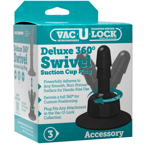 Doc Johnson Vac-U-Lock Deluxe 360° Swivel Suction Cup Plug - Extreme Toyz Singapore - https://extremetoyz.com.sg - Sex Toys and Lingerie Online Store - Bondage Gear / Vibrators / Electrosex Toys / Wireless Remote Control Vibes / Sexy Lingerie and Role Play / BDSM / Dungeon Furnitures / Dildos and Strap Ons &nbsp;/ Anal and Prostate Massagers / Anal Douche and Cleaning Aide / Delay Sprays and Gels / Lubricants and more...