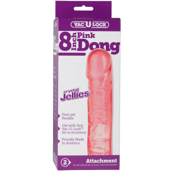 Doc Johnson Vac-U-Lock Crystal Jellies Pink Dong - Extreme Toyz Singapore - https://extremetoyz.com.sg - Sex Toys and Lingerie Online Store - Bondage Gear / Vibrators / Electrosex Toys / Wireless Remote Control Vibes / Sexy Lingerie and Role Play / BDSM / Dungeon Furnitures / Dildos and Strap Ons &nbsp;/ Anal and Prostate Massagers / Anal Douche and Cleaning Aide / Delay Sprays and Gels / Lubricants and more...