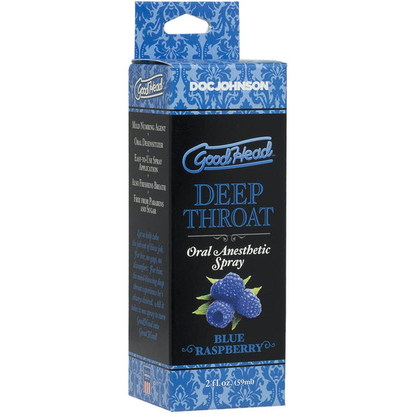GoodHead Deep Throat Oral Anesthetic Spray - Blue Raspberry