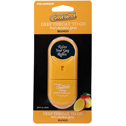 GoodHead To-Go Deep Throat Oral Anesthetic Spray - Mango