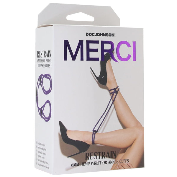 Doc Johnson Merci Restrain 6mm Hemp Cuffs (2 Colours Available) - Extreme Toyz Singapore - https://extremetoyz.com.sg - Sex Toys and Lingerie Online Store - Bondage Gear / Vibrators / Electrosex Toys / Wireless Remote Control Vibes / Sexy Lingerie and Role Play / BDSM / Dungeon Furnitures / Dildos and Strap Ons &nbsp;/ Anal and Prostate Massagers / Anal Douche and Cleaning Aide / Delay Sprays and Gels / Lubricants and more...