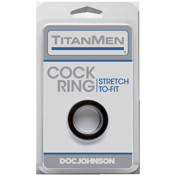 Dc Johnson TitanMen Cock Ring - Black - Extreme Toyz Singapore - https://extremetoyz.com.sg - Sex Toys and Lingerie Online Store - Bondage Gear / Vibrators / Electrosex Toys / Wireless Remote Control Vibes / Sexy Lingerie and Role Play / BDSM / Dungeon Furnitures / Dildos and Strap Ons &nbsp;/ Anal and Prostate Massagers / Anal Douche and Cleaning Aide / Delay Sprays and Gels / Lubricants and more...