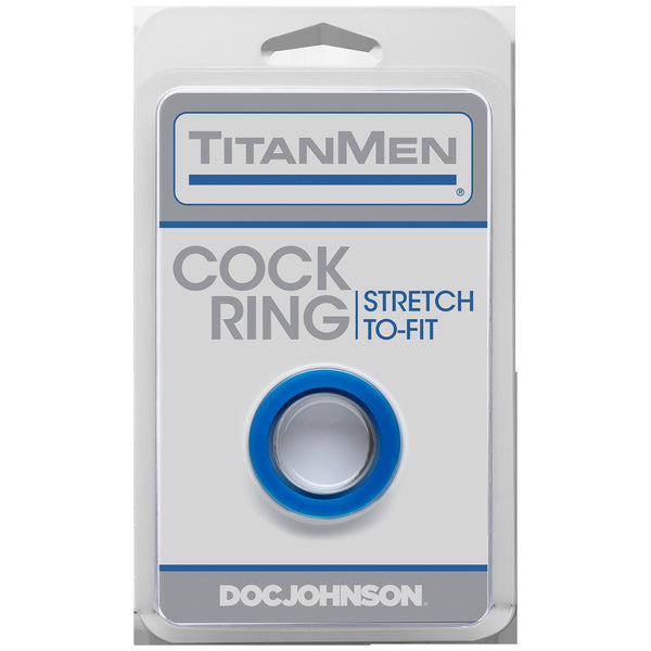 Doc Johnson TitanMen Cock Ring - Blue - Extreme Toyz Singapore - https://extremetoyz.com.sg - Sex Toys and Lingerie Online Store - Bondage Gear / Vibrators / Electrosex Toys / Wireless Remote Control Vibes / Sexy Lingerie and Role Play / BDSM / Dungeon Furnitures / Dildos and Strap Ons &nbsp;/ Anal and Prostate Massagers / Anal Douche and Cleaning Aide / Delay Sprays and Gels / Lubricants and more...