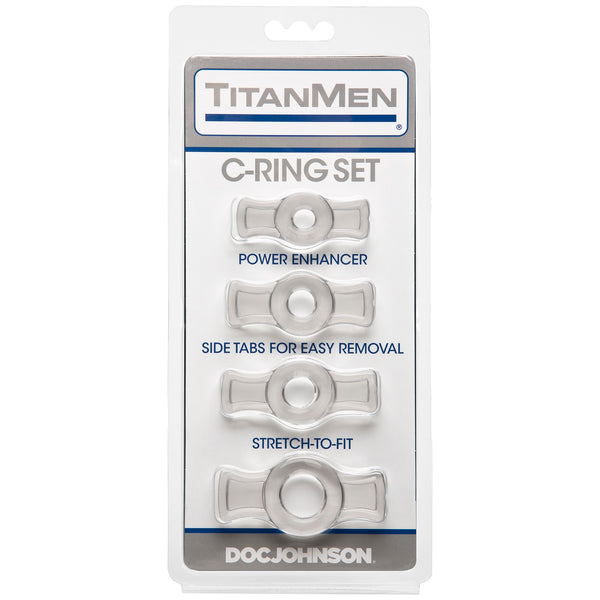 Doc Johnson TitanMen Cock Ring Set - Clear - Extreme Toyz Singapore - https://extremetoyz.com.sg - Sex Toys and Lingerie Online Store - Bondage Gear / Vibrators / Electrosex Toys / Wireless Remote Control Vibes / Sexy Lingerie and Role Play / BDSM / Dungeon Furnitures / Dildos and Strap Ons &nbsp;/ Anal and Prostate Massagers / Anal Douche and Cleaning Aide / Delay Sprays and Gels / Lubricants and more...