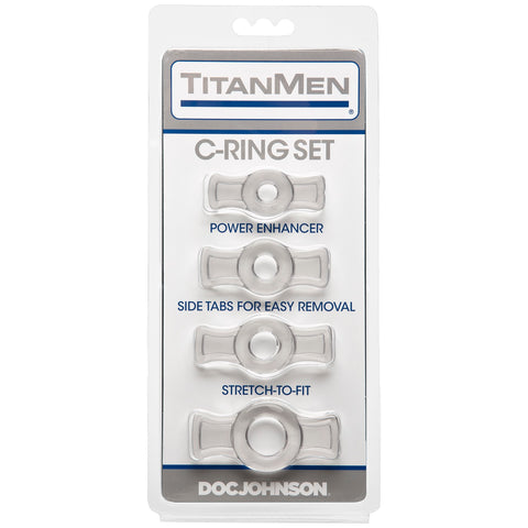 Doc Johnson TitanMen Cock Ring Set - Clear - Extreme Toyz Singapore - https://extremetoyz.com.sg - Sex Toys and Lingerie Online Store - Bondage Gear / Vibrators / Electrosex Toys / Wireless Remote Control Vibes / Sexy Lingerie and Role Play / BDSM / Dungeon Furnitures / Dildos and Strap Ons &nbsp;/ Anal and Prostate Massagers / Anal Douche and Cleaning Aide / Delay Sprays and Gels / Lubricants and more...