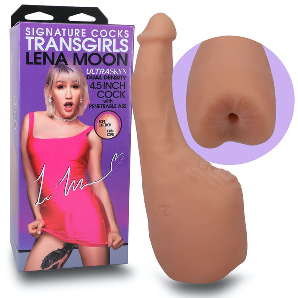 Signature Cocks Transgirls Lena Moon 4.5" ULTRASKYN Dildo with Penetrable Ass