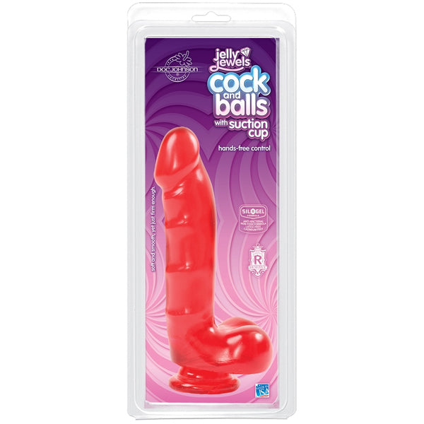 Jelly Jewels Cock And Balls - Red