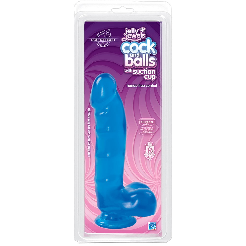 Jelly Jewels Cock And Balls - Blue