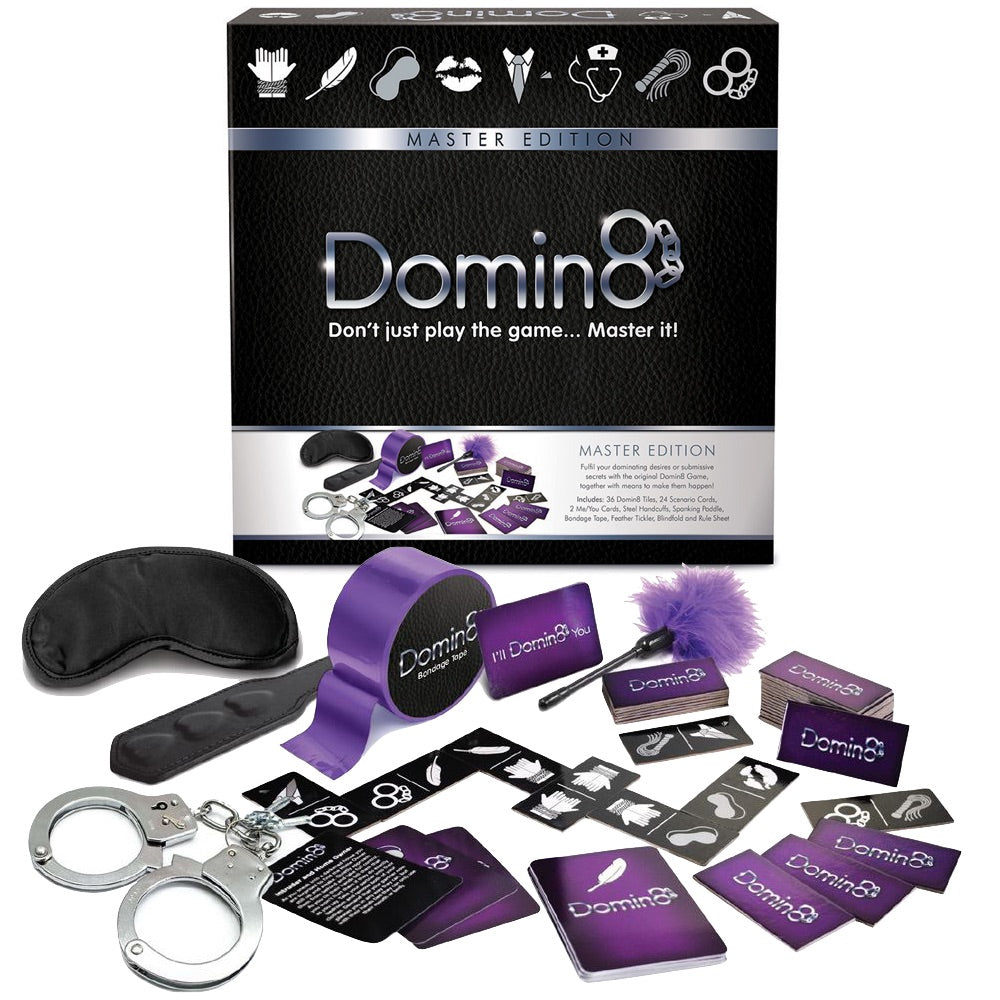 Creative Conceptions Domin8 Master Edition Game (Includes 5 Piece Bondage Set) - Extreme Toyz Singapore - https://extremetoyz.com.sg - Sex Toys and Lingerie Online Store - Bondage Gear / Vibrators / Electrosex Toys / Wireless Remote Control Vibes / Sexy Lingerie and Role Play / BDSM / Dungeon Furnitures / Dildos and Strap Ons / Anal and Prostate Massagers / Anal Douche and Cleaning Aide / Delay Sprays and Gels / Lubricants and more...