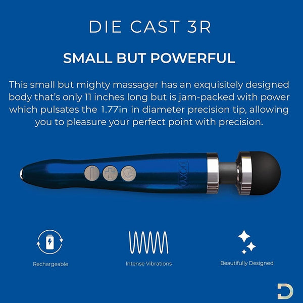 DOXY Die Cast 3R Rechargeable Cordless Wand Massager - Blue Flame -  Extreme Toyz Singapore - https://extremetoyz.com.sg - Sex Toys and Lingerie Online Store - Bondage Gear / Vibrators / Electrosex Toys / Wireless Remote Control Vibes / Sexy Lingerie and Role Play / BDSM / Dungeon Furnitures / Dildos and Strap Ons  / Anal and Prostate Massagers / Anal Douche and Cleaning Aide / Delay Sprays and Gels / Lubricants and more...