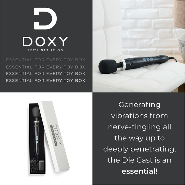 DOXY Die Cast Wand Massager - Black - Extreme Toyz Singapore - https://extremetoyz.com.sg - Sex Toys and Lingerie Online Store - Bondage Gear / Vibrators / Electrosex Toys / Wireless Remote Control Vibes / Sexy Lingerie and Role Play / BDSM / Dungeon Furnitures / Dildos and Strap Ons / Anal and Prostate Massagers / Anal Douche and Cleaning Aide / Delay Sprays and Gels / Lubricants and more...