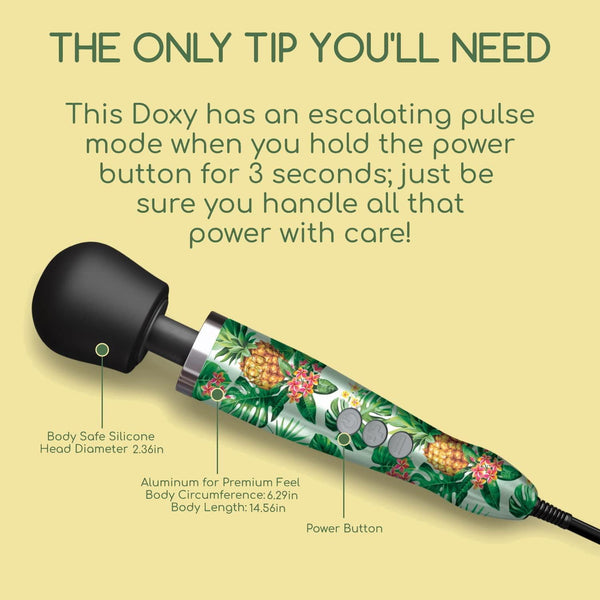 DOXY Die Cast Wand Massager - Pineapple - Extreme Toyz Singapore - https://extremetoyz.com.sg - Sex Toys and Lingerie Online Store - Bondage Gear / Vibrators / Electrosex Toys / Wireless Remote Control Vibes / Sexy Lingerie and Role Play / BDSM / Dungeon Furnitures / Dildos and Strap Ons  / Anal and Prostate Massagers / Anal Douche and Cleaning Aide / Delay Sprays and Gels / Lubricants and more...
