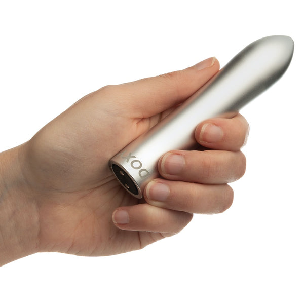 DOXY Bullet Rechargeable Vibrator - Silver - Extreme Toyz Singapore - https://extremetoyz.com.sg - Sex Toys and Lingerie Online Store - Bondage Gear / Vibrators / Electrosex Toys / Wireless Remote Control Vibes / Sexy Lingerie and Role Play / BDSM / Dungeon Furnitures / Dildos and Strap Ons  / Anal and Prostate Massagers / Anal Douche and Cleaning Aide / Delay Sprays and Gels / Lubricants and more...