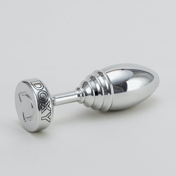 DOXY Aluminium Butt Plug - Ribbed - Extreme Toyz Singapore - https://extremetoyz.com.sg - Sex Toys and Lingerie Online Store - Bondage Gear / Vibrators / Electrosex Toys / Wireless Remote Control Vibes / Sexy Lingerie and Role Play / BDSM / Dungeon Furnitures / Dildos and Strap Ons / Anal and Prostate Massagers / Anal Douche and Cleaning Aide / Delay Sprays and Gels / Lubricants and more...