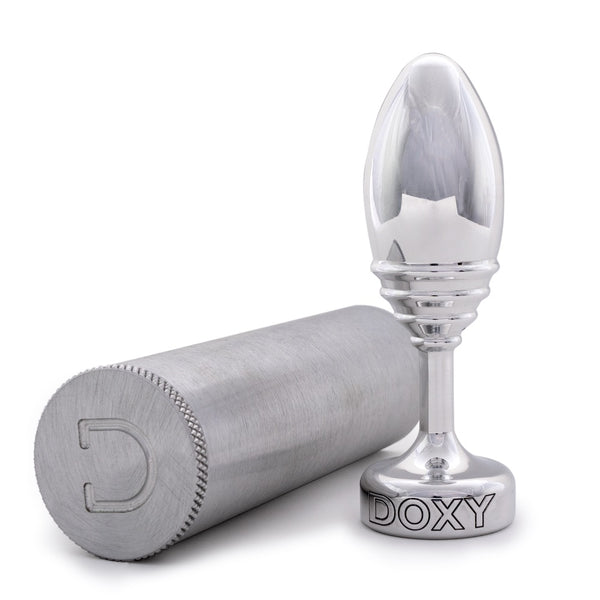 DOXY Aluminium Butt Plug - Ribbed - Extreme Toyz Singapore - https://extremetoyz.com.sg - Sex Toys and Lingerie Online Store - Bondage Gear / Vibrators / Electrosex Toys / Wireless Remote Control Vibes / Sexy Lingerie and Role Play / BDSM / Dungeon Furnitures / Dildos and Strap Ons / Anal and Prostate Massagers / Anal Douche and Cleaning Aide / Delay Sprays and Gels / Lubricants and more...