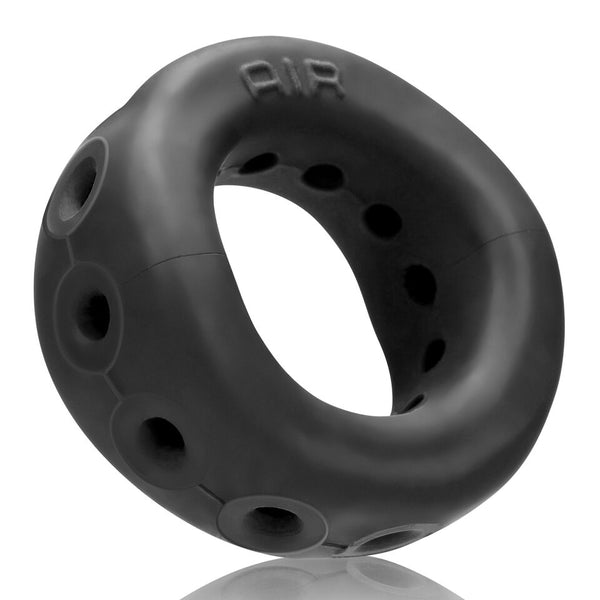 AIR PLUS+silicone™ Comfort Air-Lite Vented Bulge-Fit Cock Ring - Black Ice