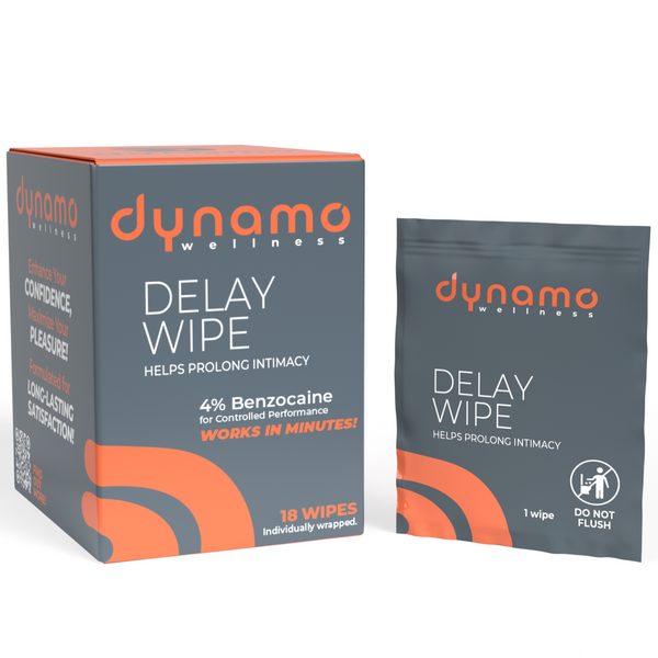 Dynamo Wellness Fasting Acting 4% Delay Wipe - 18 Pack