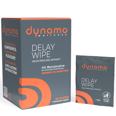 Dynamo Wellness Fasting Acting 4% Delay Wipe - 36 Pack
