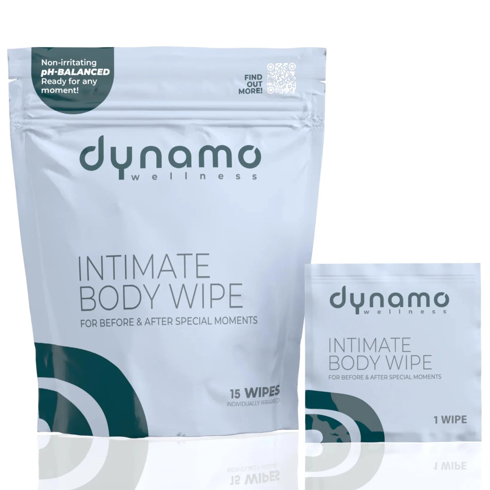 Dynamo Wellness Intimate Body Wipe pH Balanced for Sensitive Skin - 15 Pack