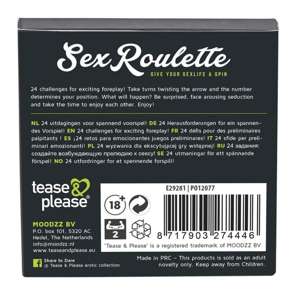 Tease & Please Sex Roulette Foreplay - Extreme Toyz Singapore - https://extremetoyz.com.sg - Sex Toys and Lingerie Online Store - Bondage Gear / Vibrators / Electrosex Toys / Wireless Remote Control Vibes / Sexy Lingerie and Role Play / BDSM / Dungeon Furnitures / Dildos and Strap Ons  / Anal and Prostate Massagers / Anal Douche and Cleaning Aide / Delay Sprays and Gels / Lubricants and more...