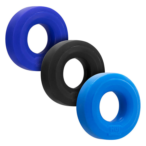 HUJ3 3-Pack No Roll C-Rings - Cobalt Multi